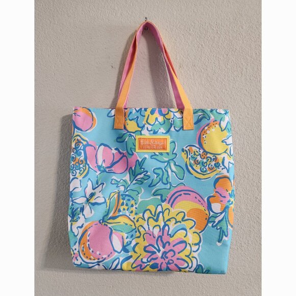 Lilly Pulitzer Handbags - Lilly Pulitzer for Estee Lauder GWP Floral Print Shoulder Tote bag Canvas